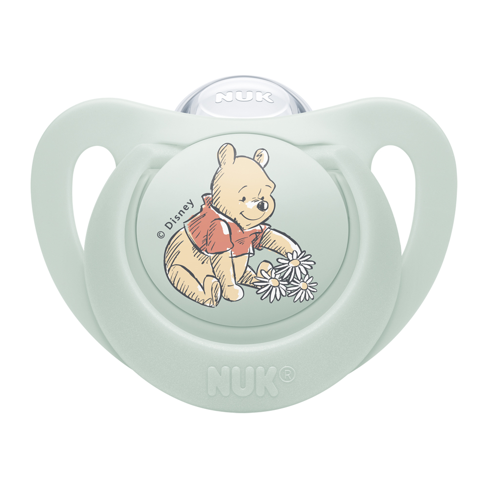 Tétine NUK Disney Winnie l'ourson en boîte, verte 6-18m