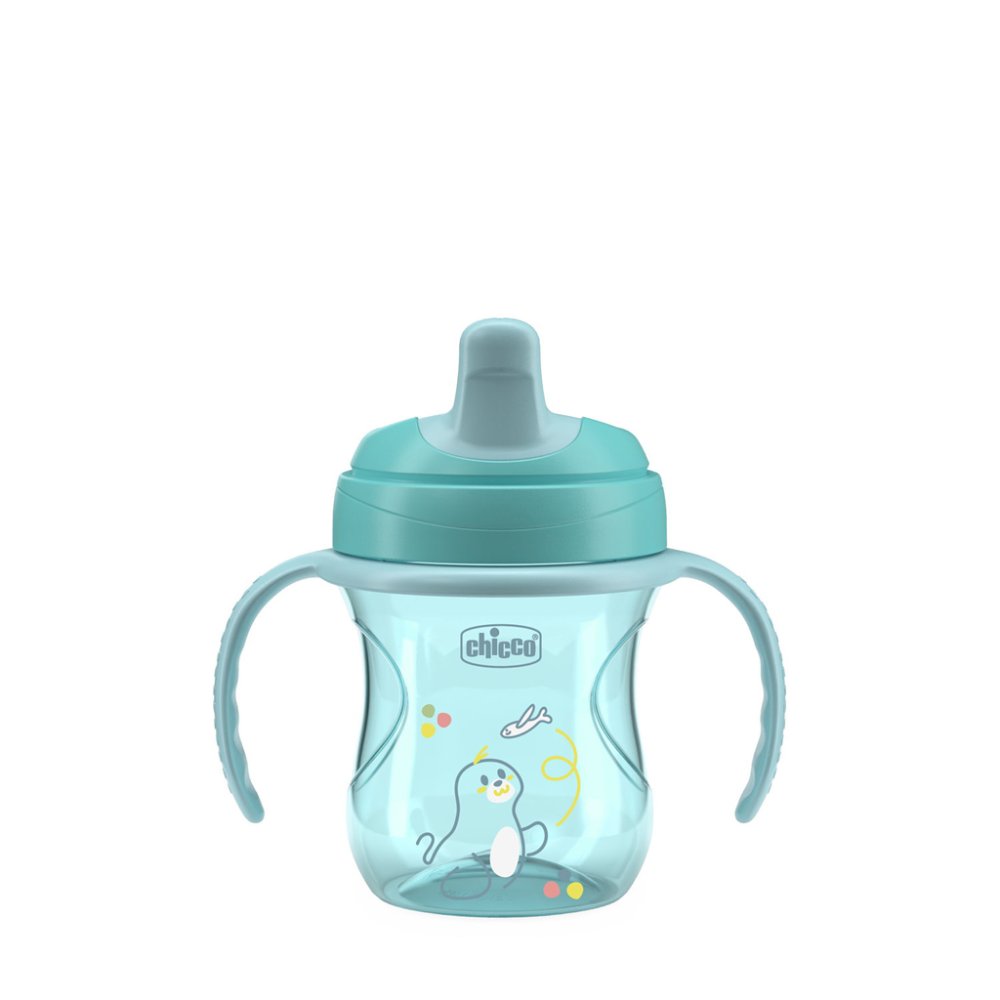 CHICCO Tazza Training con manici teal, 6m+