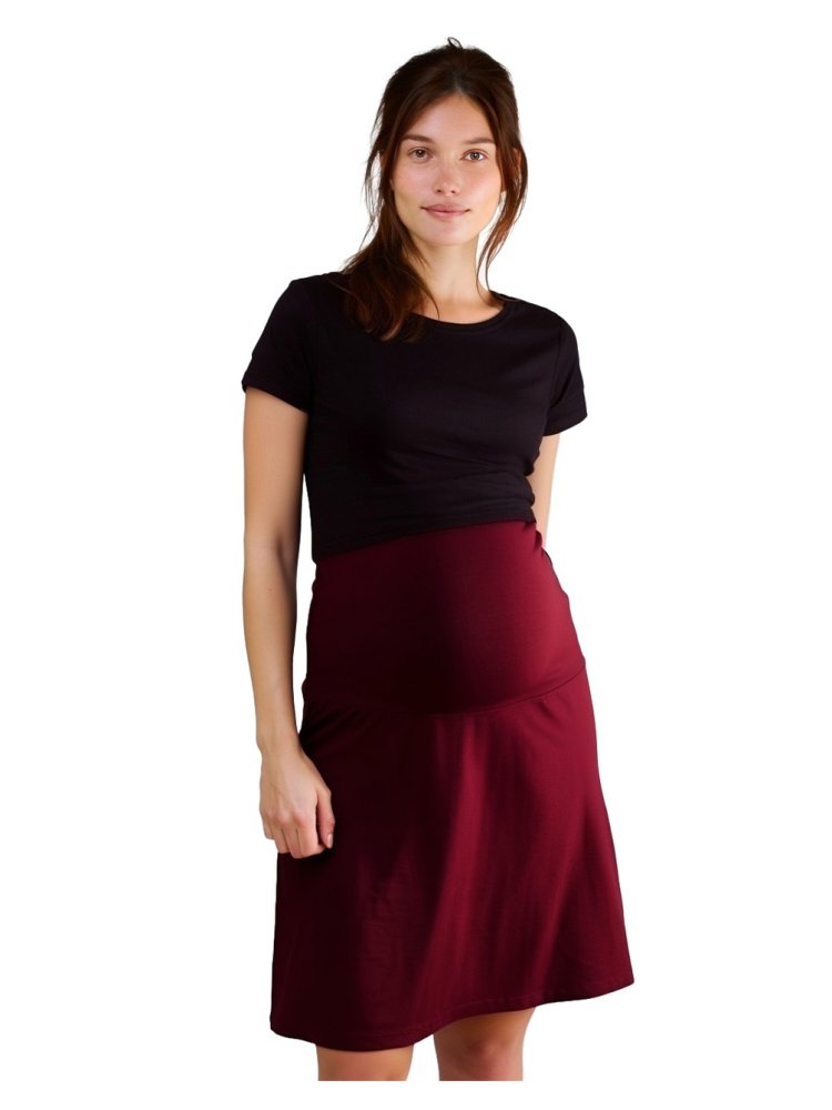 Jupe de grossesse Jolana, bordeaux S/M – Image 5