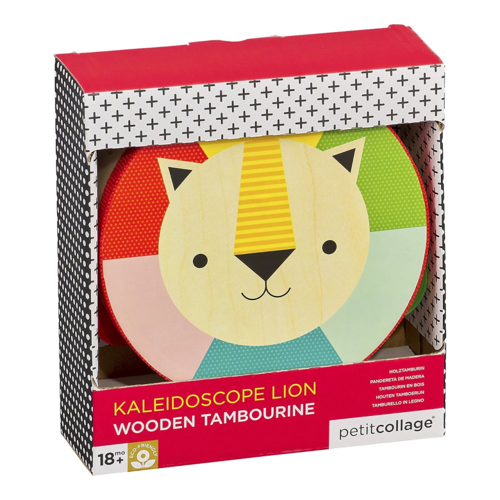 Petit Collage Tambourin en bois Lion – Image 4