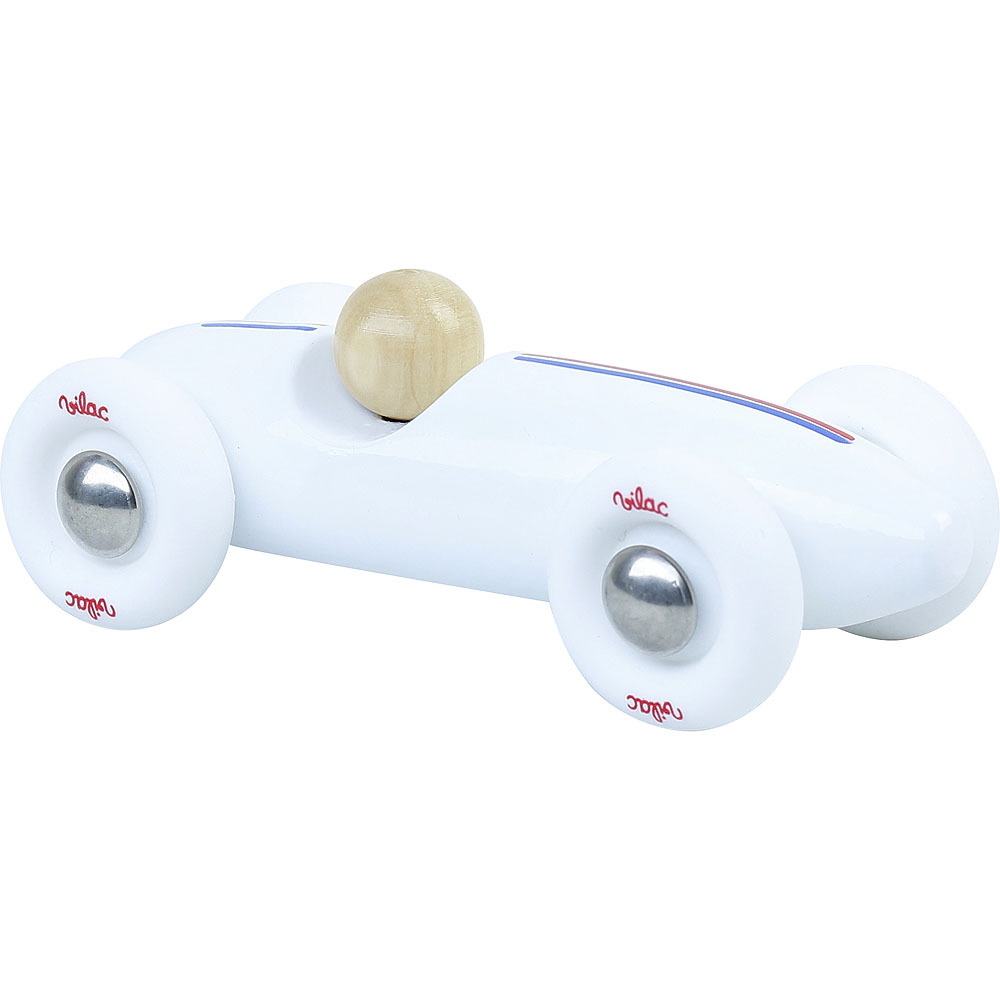 Vilac Auto in legno mini Grand Prix vintage bianco