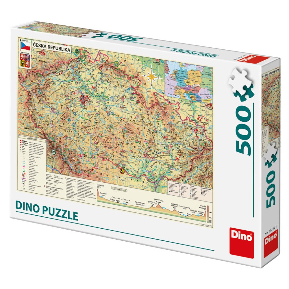Dino Puzzle Mapa Republiki Czeskiej 500 elementów