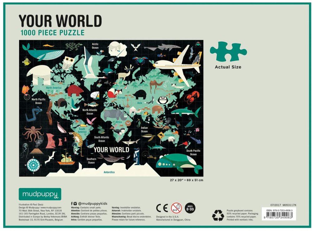 Puzzle Mudpuppy Tu Mundo 1000 piezas - Imagen 3