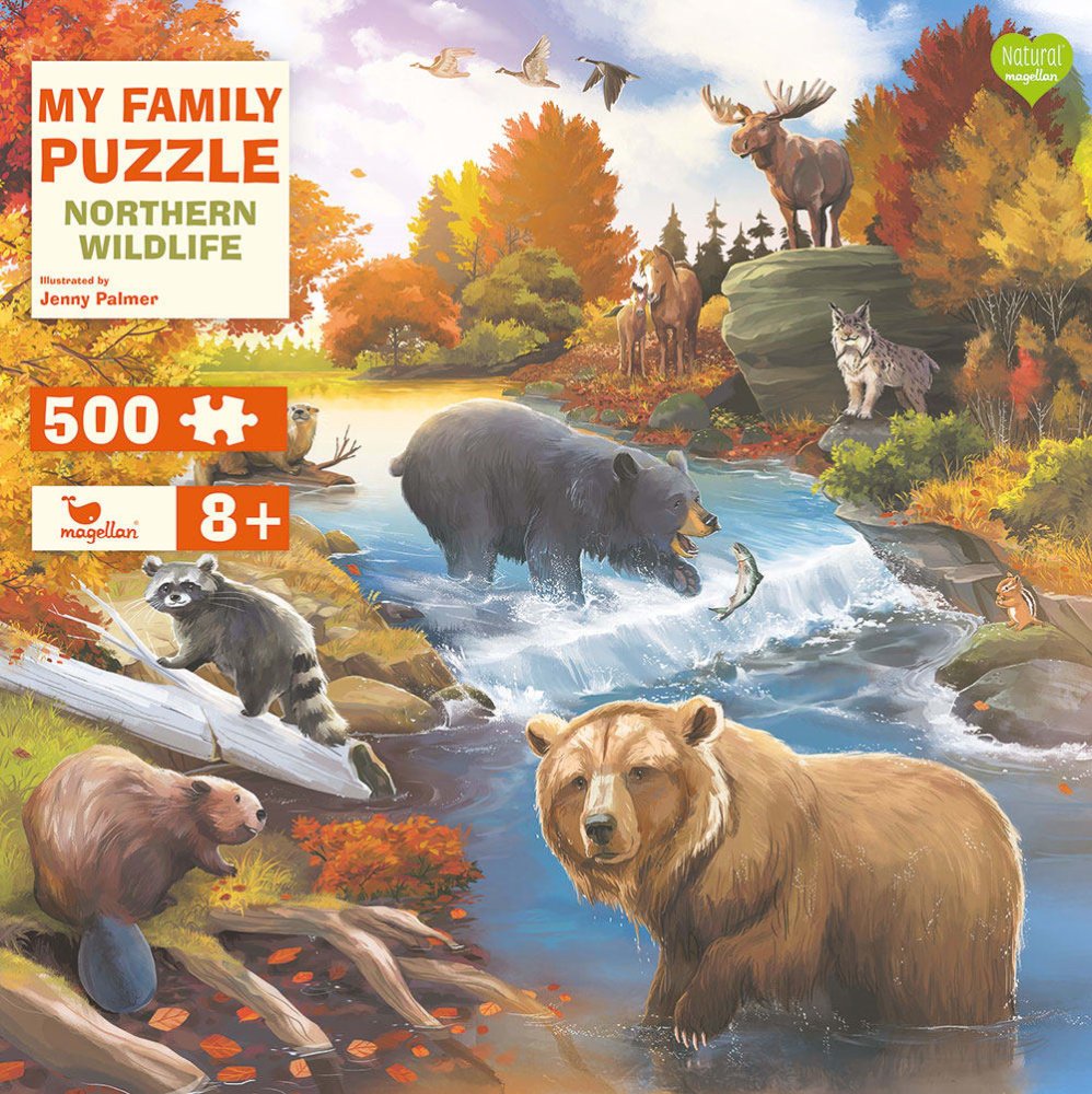 Magellan Puzzle Familiar Fauna Salvaje del Norte 500 piezas - Imagen 3