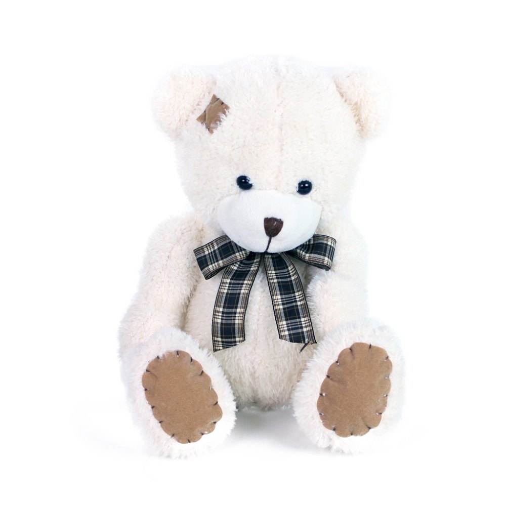 Rappa Oso de peluche con lazo y parche 27 cm beige