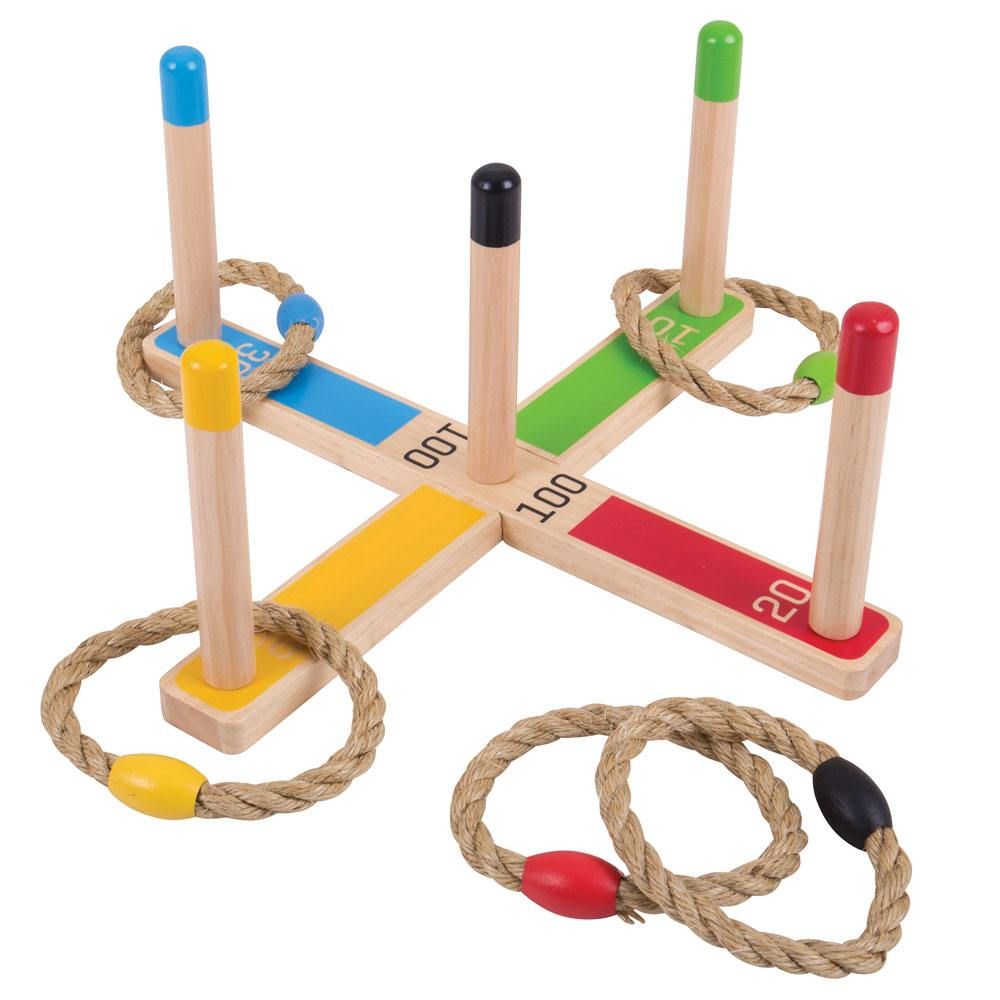 Bigjigs Toys Jeu de lancer d'anneaux