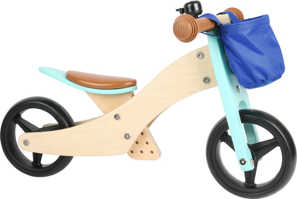 small foot Bicicletta senza pedali in legno Trike 2in1 turchese - immagine 4