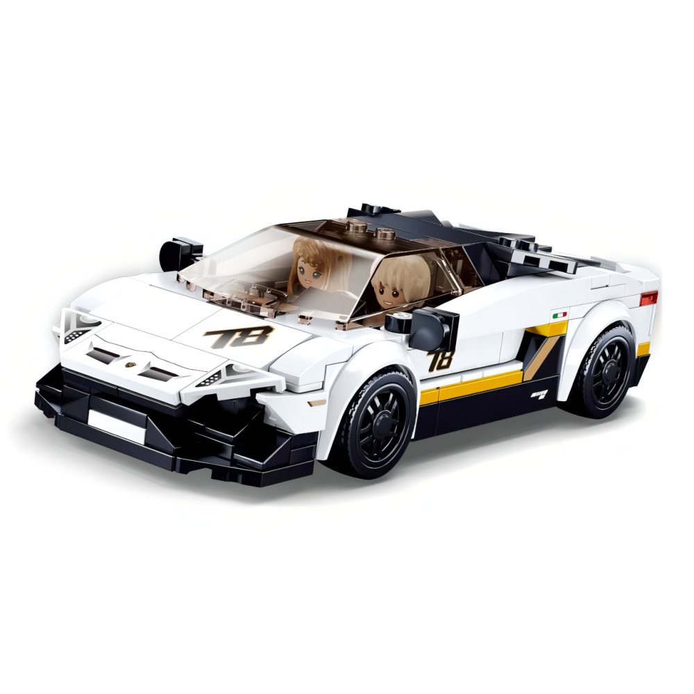 Sluban Model Bricks M38-B0957 Biały włoski samochód sportowy