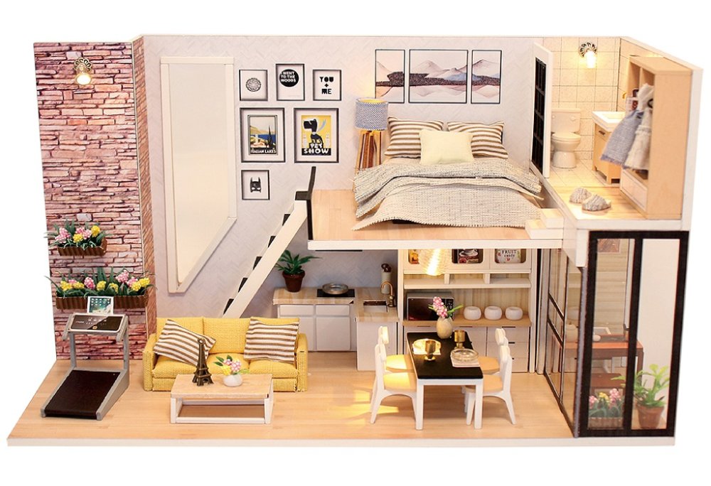 2Kids Toys miniatura de casa de muñecas Casa de la Felicidad - Imagen 4