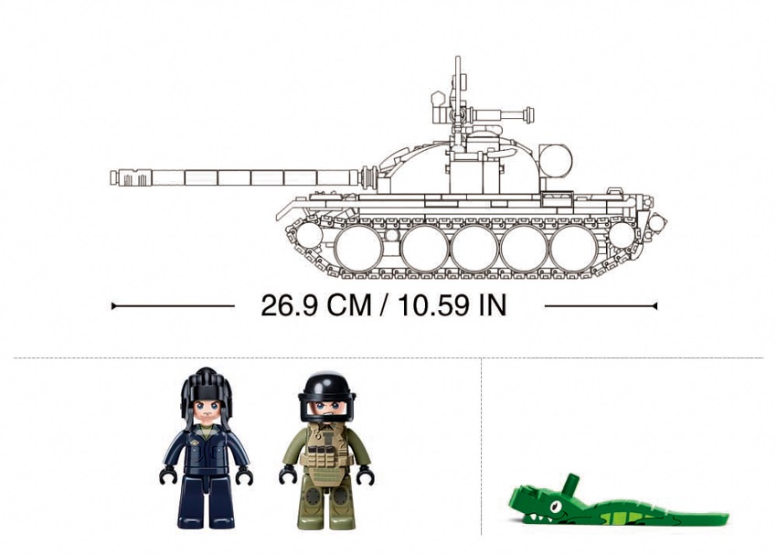 Sluban Model Medium Tank (MBT) 3v1 M38-B1135 (obrázek 5)