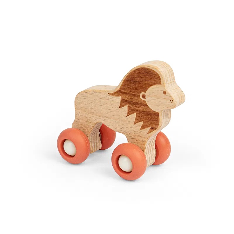 Bigjigs Toys Animal à roulettes Safari Lion