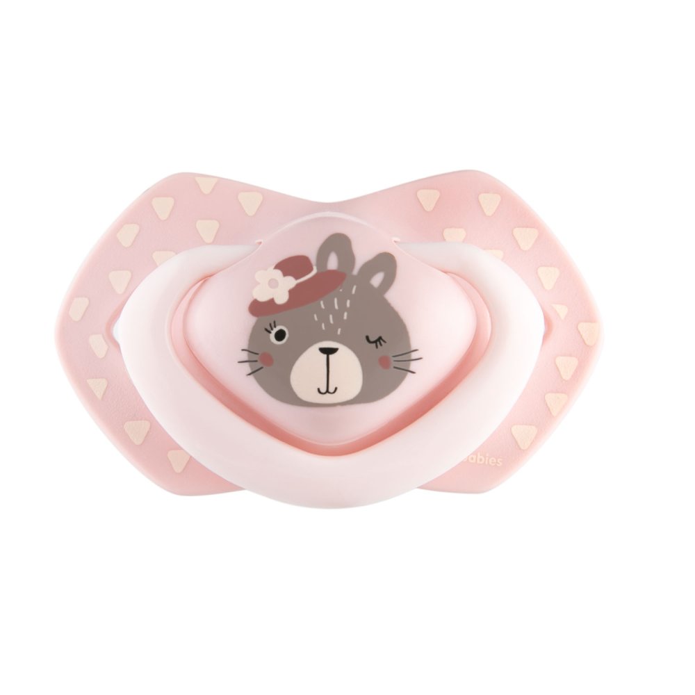 CANPOL BABIES Set de chupetes de silicona simétricos 18m+ Bonjour Paris rosa - Imagen 3