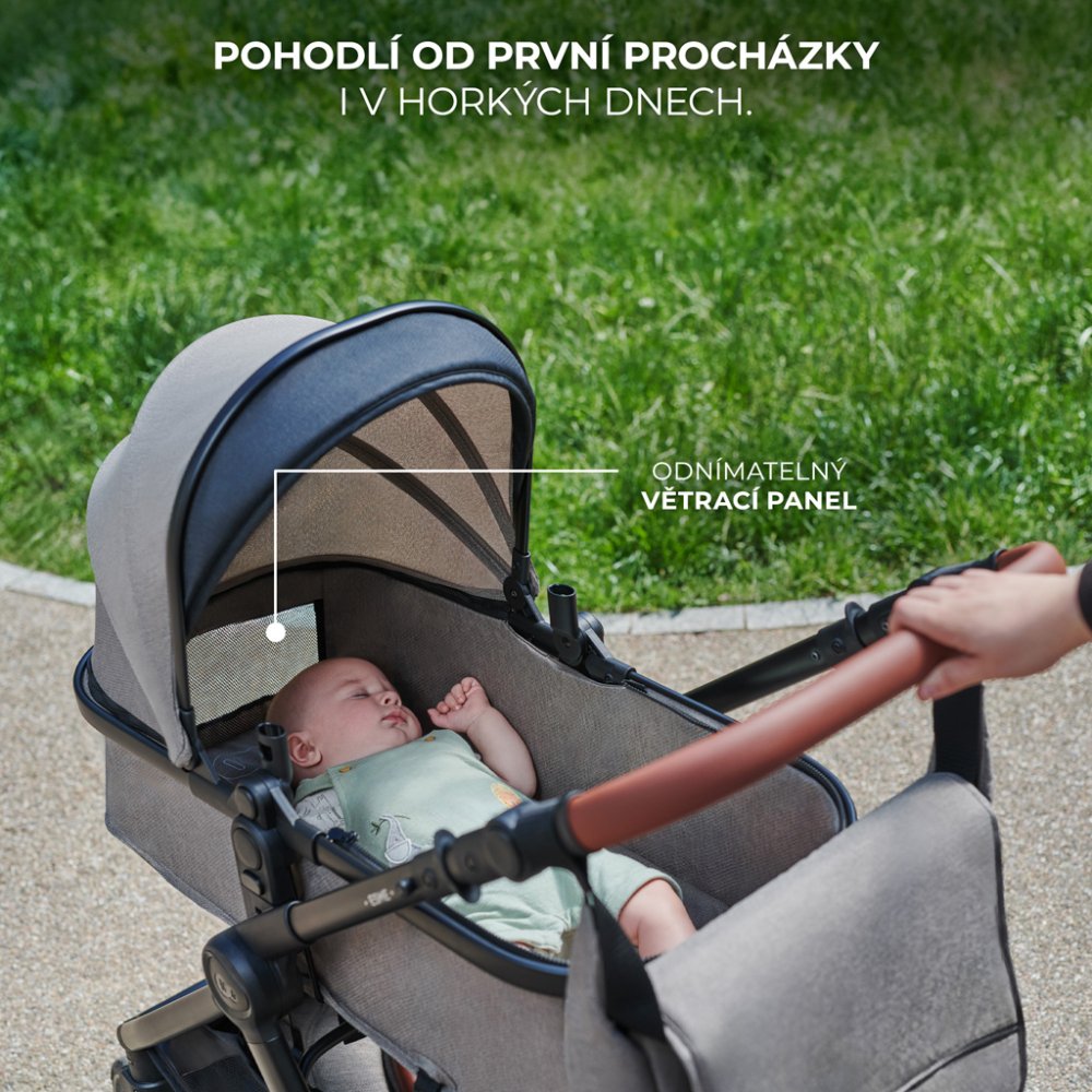 KINDERKRAFT Kombikinderwagen 3in1 Esme Moonlight Grey – Bild 6