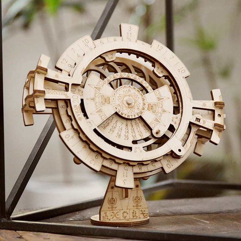 Puzzle 3D en bois mécanique RoboTime Calendrier perpétuel – Image 7