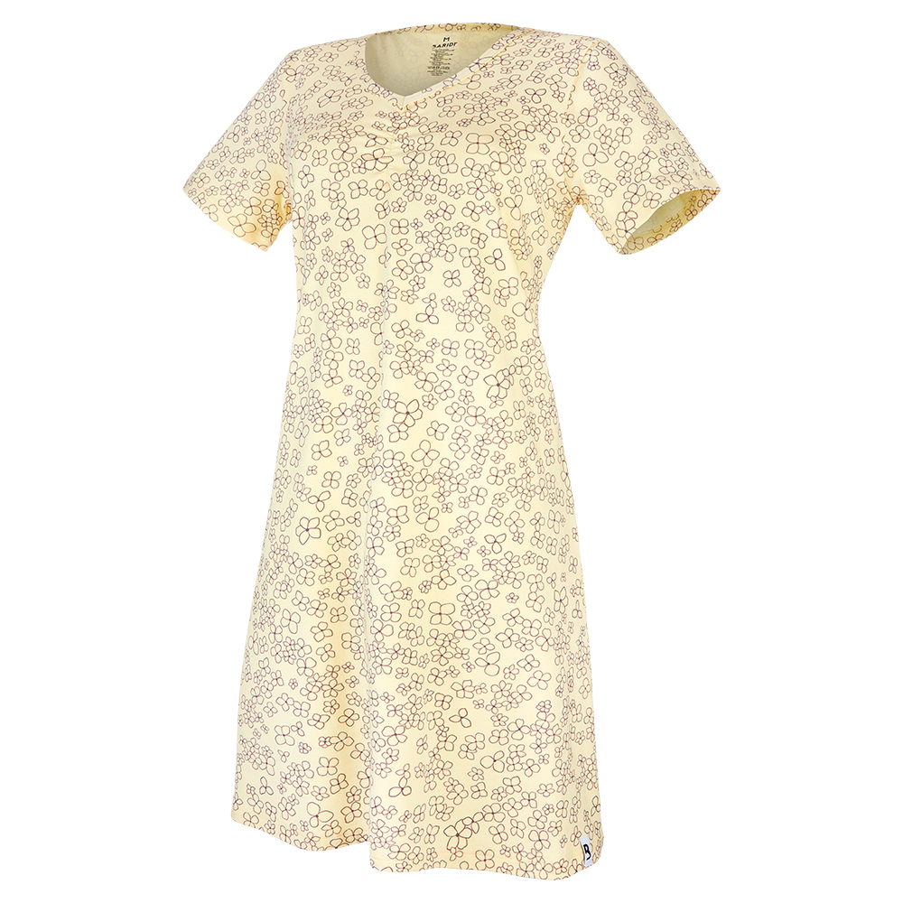 Camisón ESTAMPADO MC fino Outlast® - flores amarillas claras L