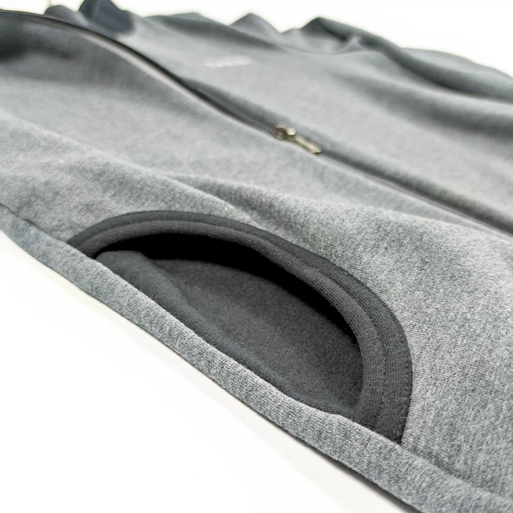 Sudadera REFLEX smock con cremallera Outlast® - jaspeado gris oscuro 134 - Imagen 5