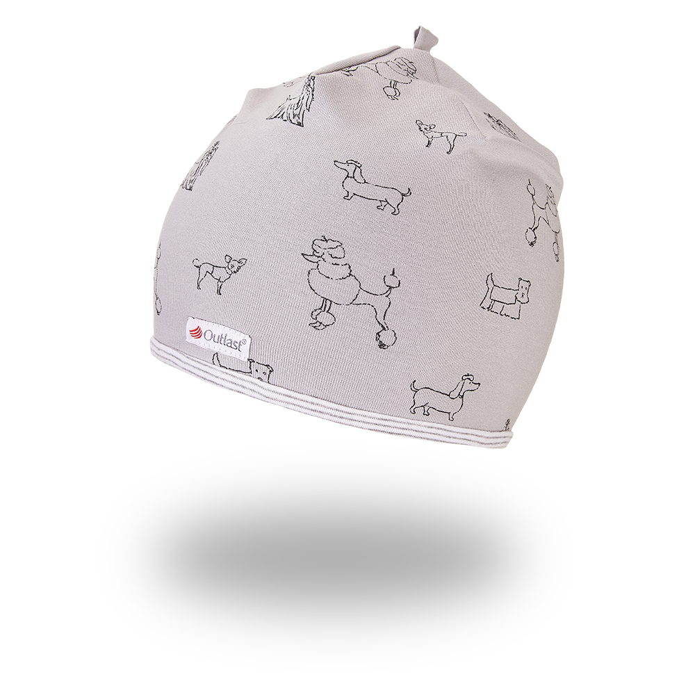 Berretto foderato Outlast® - grigio pes/striscia mélange bianco-grigio 2 | 39-41 cm