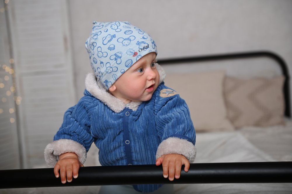 Bonnet coulissant extensible IMPRESSION Outlast ® - bleu glacier clair souris 3 | 42-44 cm – Image 6