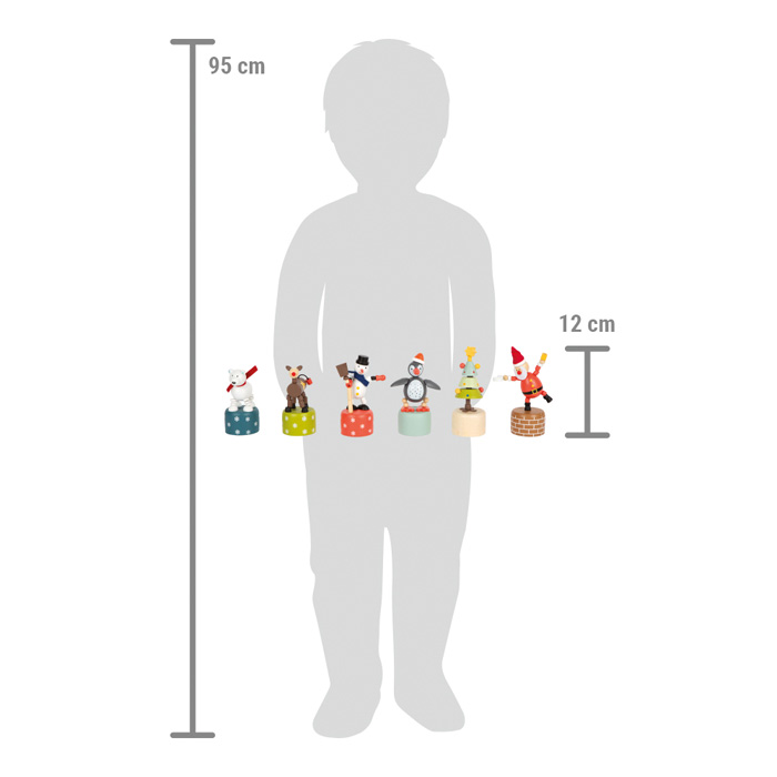 small foot Dřevěná vánoční mačkací figurka 1 ks (obrázek 4)