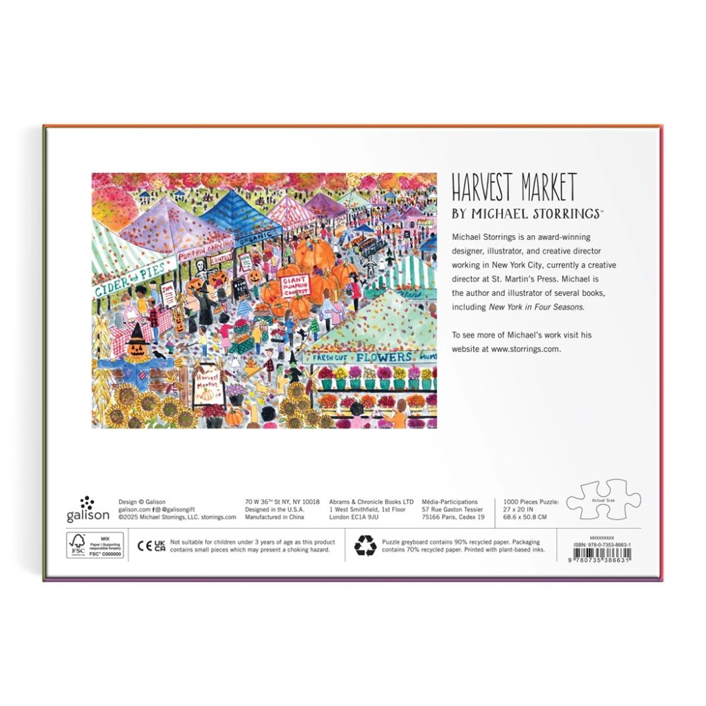 Galison Puzzle Trh podzimní úrody 1000 dílků (obrázek 4)