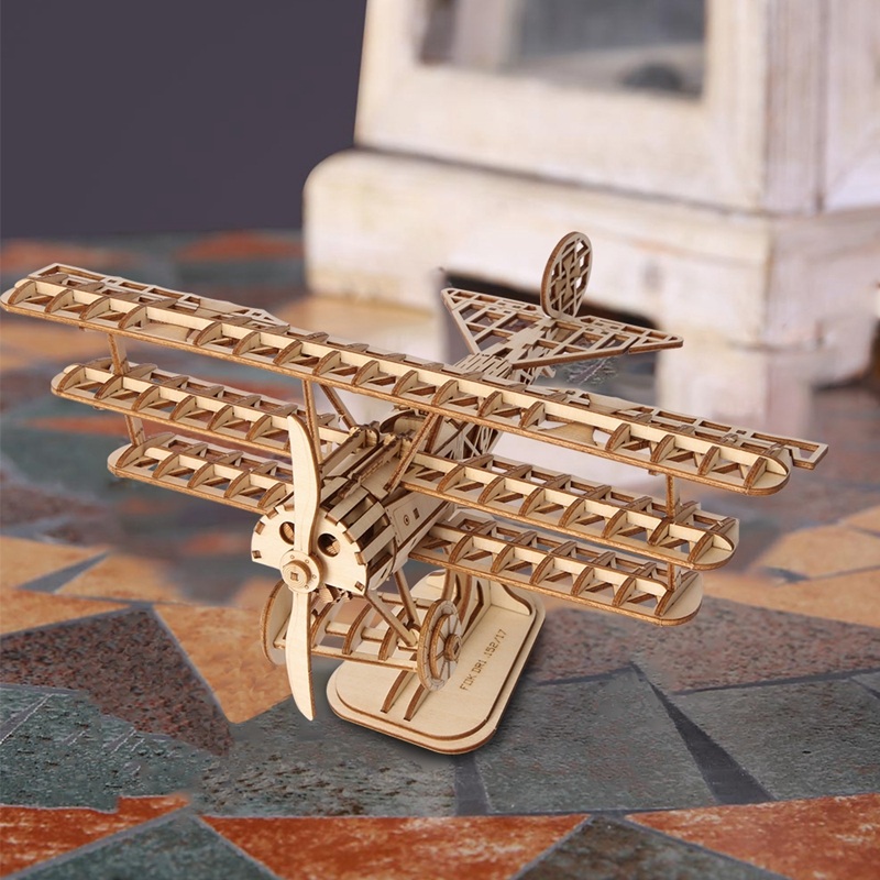 RoboTime 3D dřevěná skládačka Historické letadlo Historické letadlo (obrázek 2)