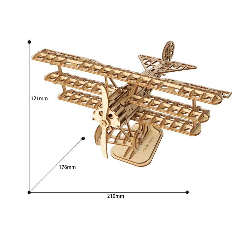 RoboTime 3D dřevěná skládačka Historické letadlo Historické letadlo (obrázek 6)