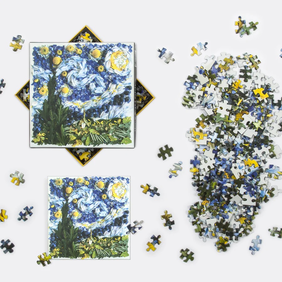 Galison Puzzle Hvězdná noc z okvětních lístků 500 dílků (obrázek 4)