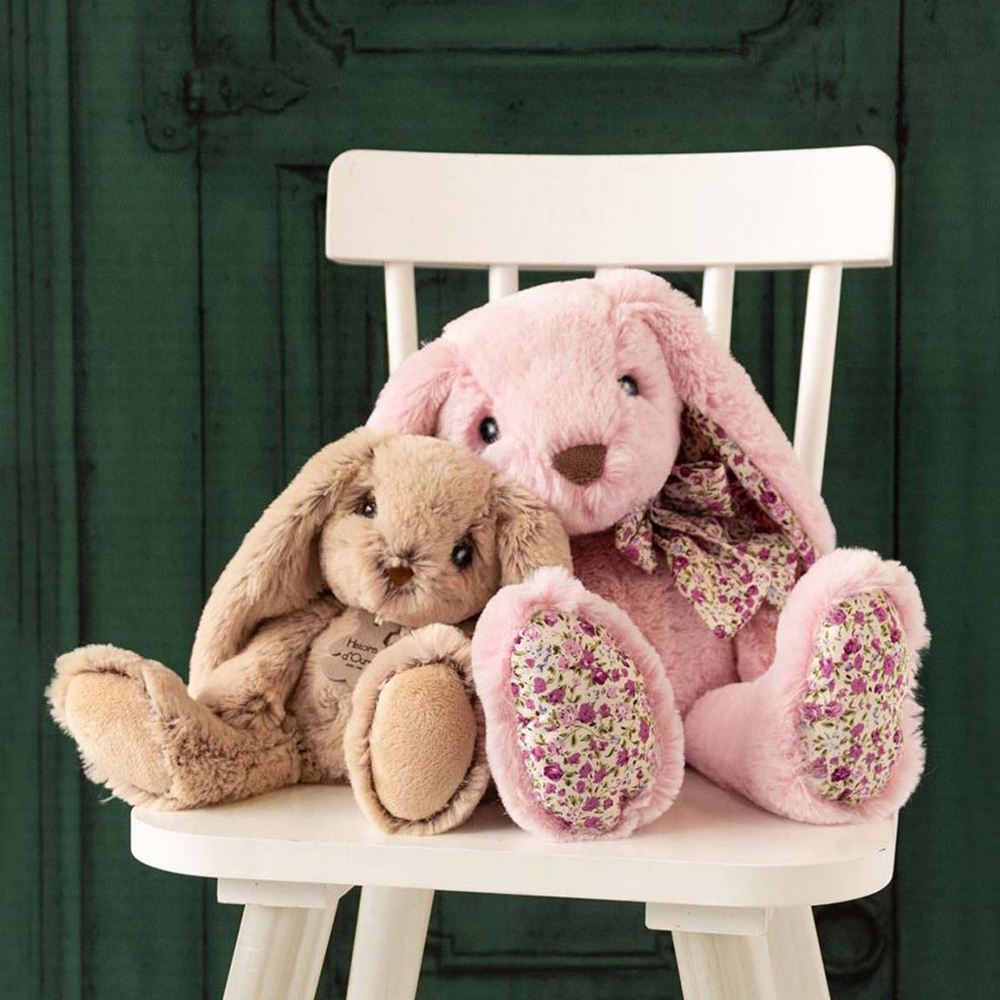 Doudou Histoire d´Ours Plyšový kamarád růžový králíček 50 cm (obrázek 8)