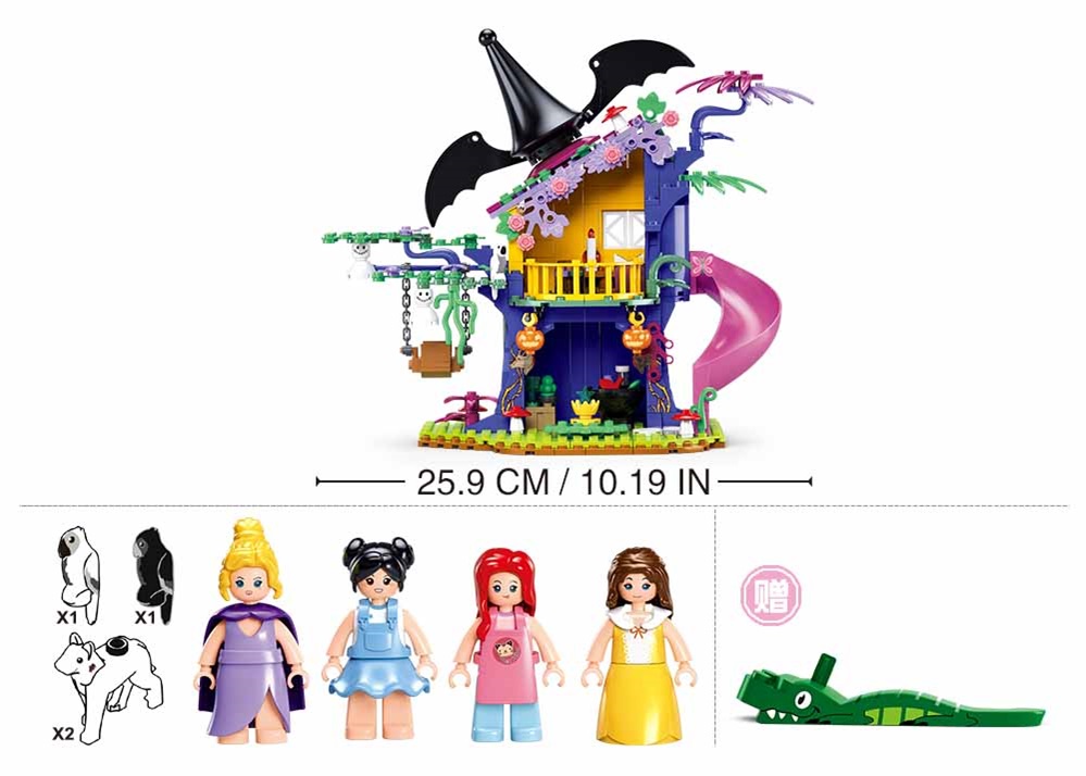 Sluban Girls Dream Čarodějky M38-B1057 Kouzelný stromový dům (obrázek 4)