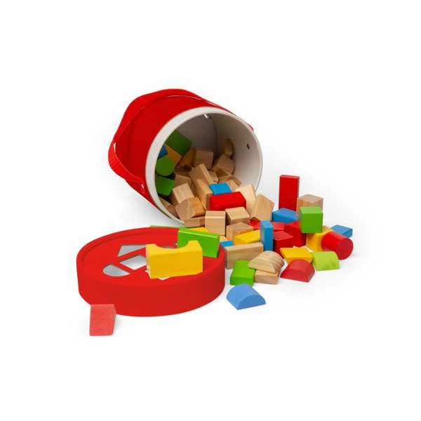 Bigjigs Toys První dřevěné kostky a vkládačka v bubínku (obrázek 2)