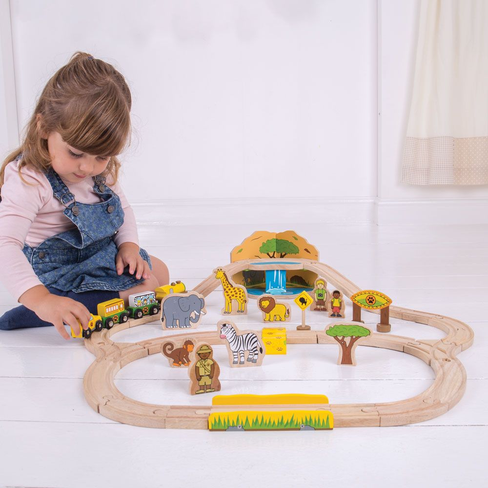Bigjigs Rail Dřevěná vláčkodráha Safari (obrázek 3)