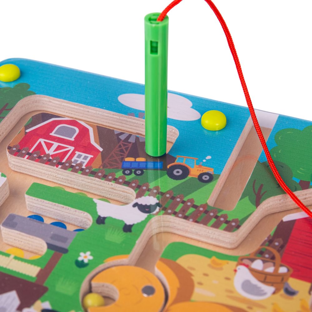 Bigjigs Toys Magnetické bludiště Farma (obrázek 3)