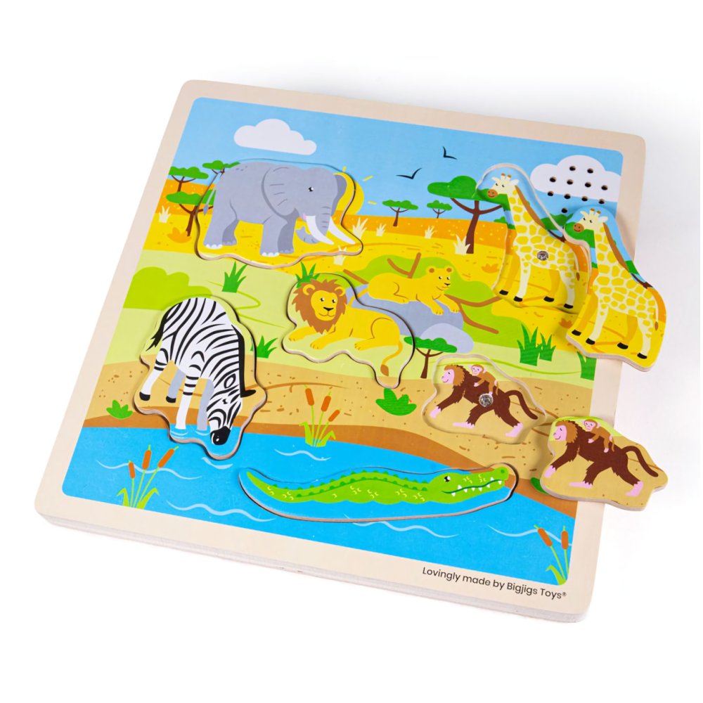 Bigjigs Toys Vkládačka se zvukem Safari (obrázek 7)