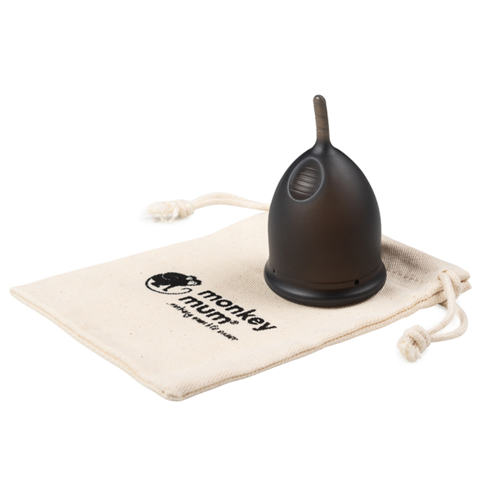 Monkey Mum® Menstrual Cup - Satiny Bree - L Black,Monkey Mum® Menstrual Cup - Satiny Bree - L Black