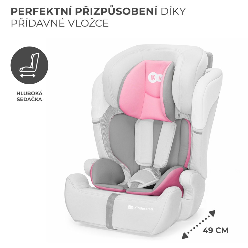 KINDERKRAFT Silla De Coche Comfort Up I-size Rosa (76-150 Cm)