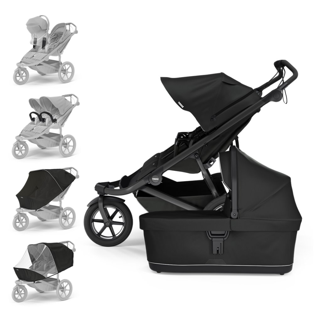 THULE Passeggino Per Fratelli Urban Glide Double Nero/Nero Set XL