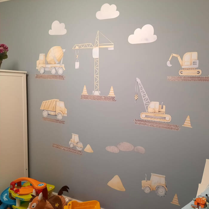 Vinilos Infantiles Para Niños - Maquinaria De Construcción