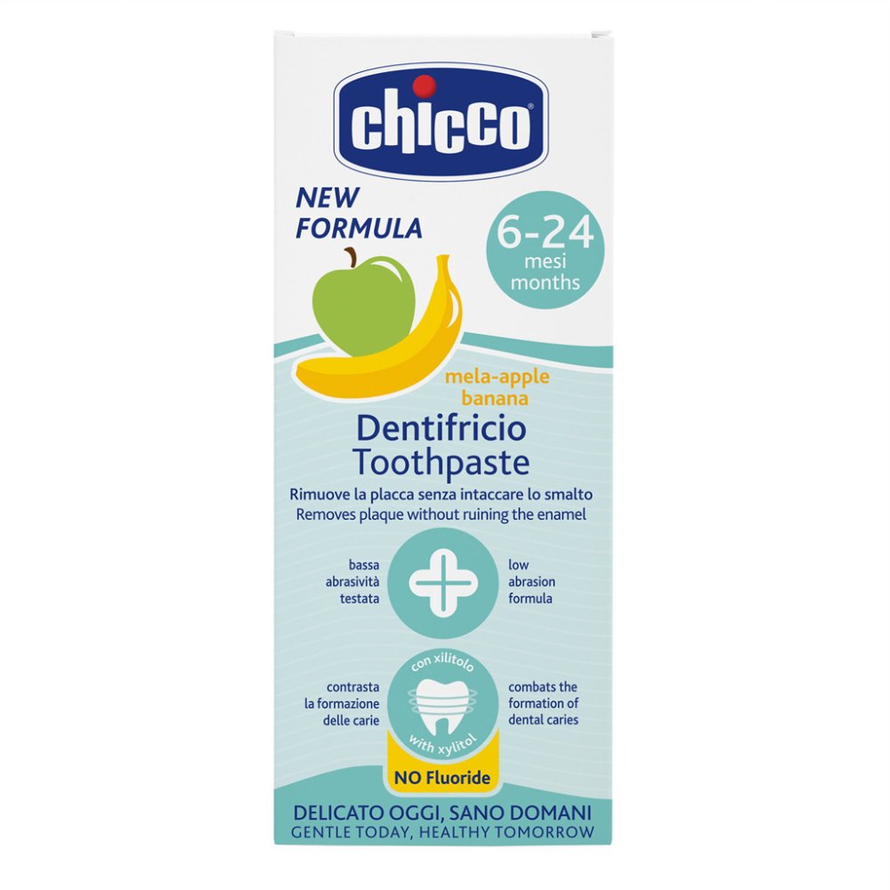 CHICCO Pasta Do Zębów Jabłko-banan Bez Fluoru 50ml, 6-24m