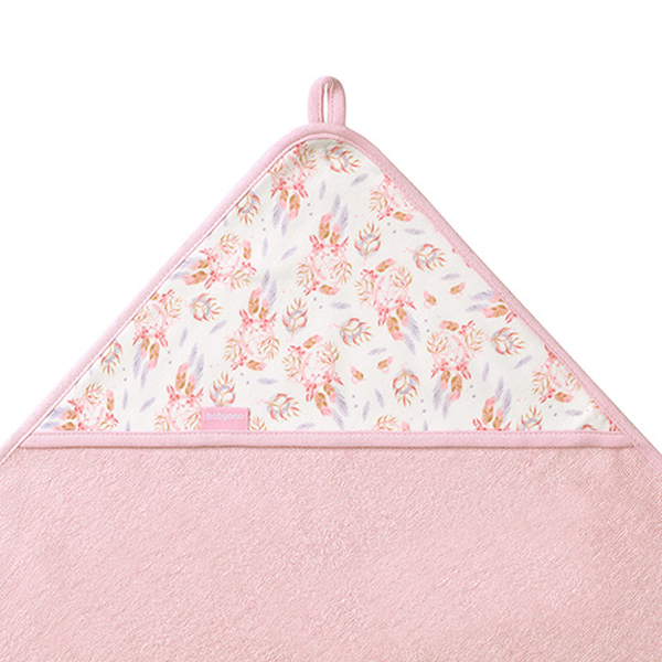 BABYONO Handtuch Mit Kapuze Frottee Rosa 100x100 Cm