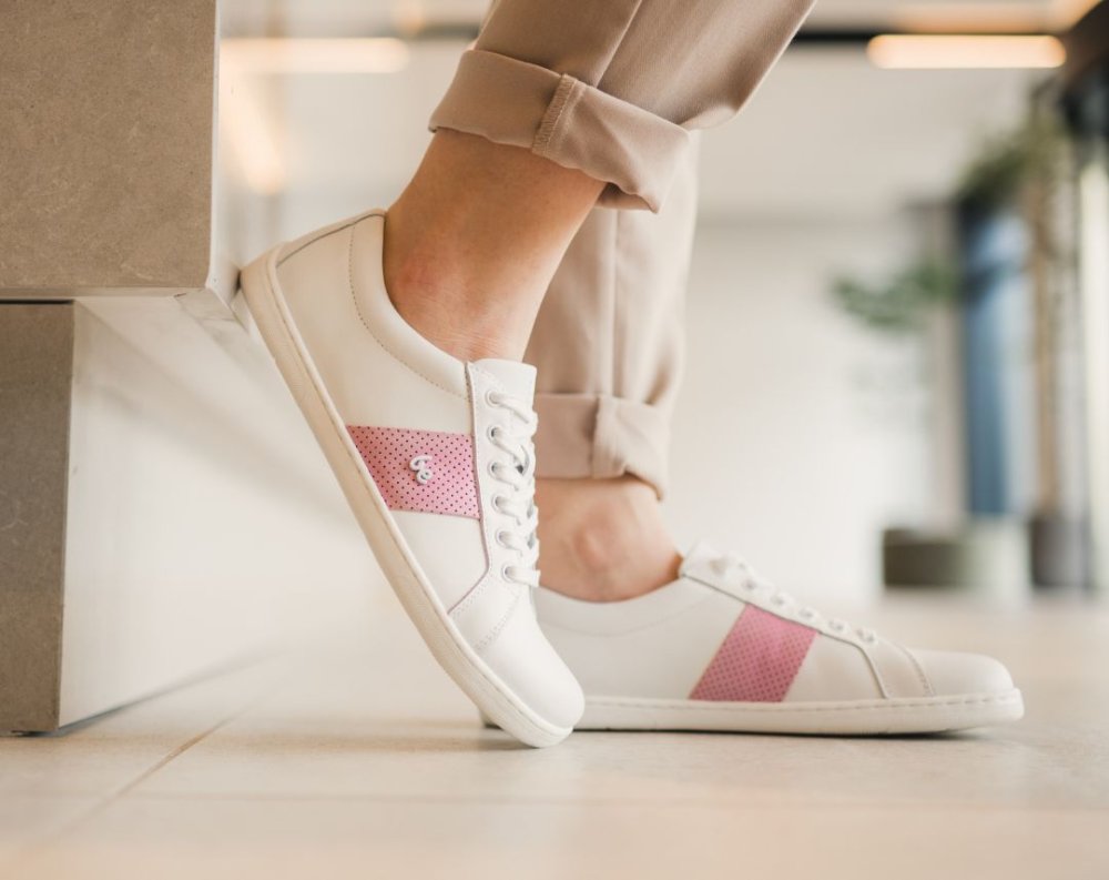 Barefoot Sneakers Be Lenka Elite - Wit & Roze 36 Pink