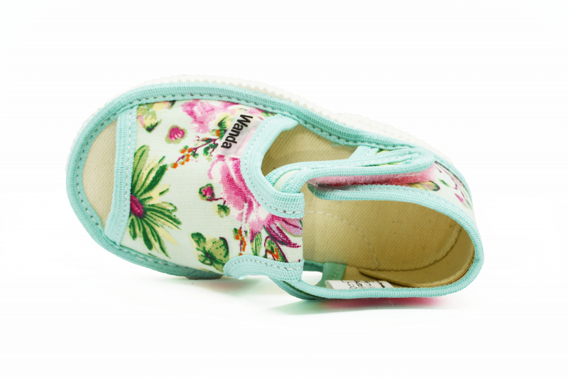 WANDA Children's slippers open toe mint - flower girl size S 20 - Image 4