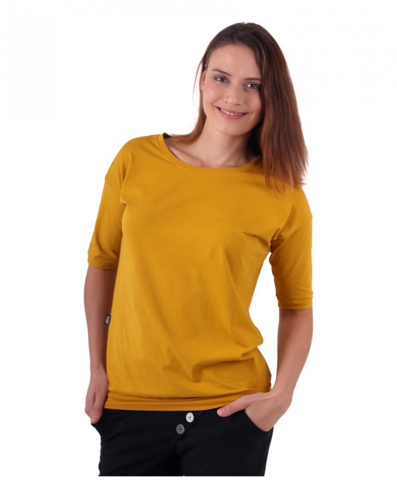 Maglietta donna oversize Darina, senape L/XL - immagine 3