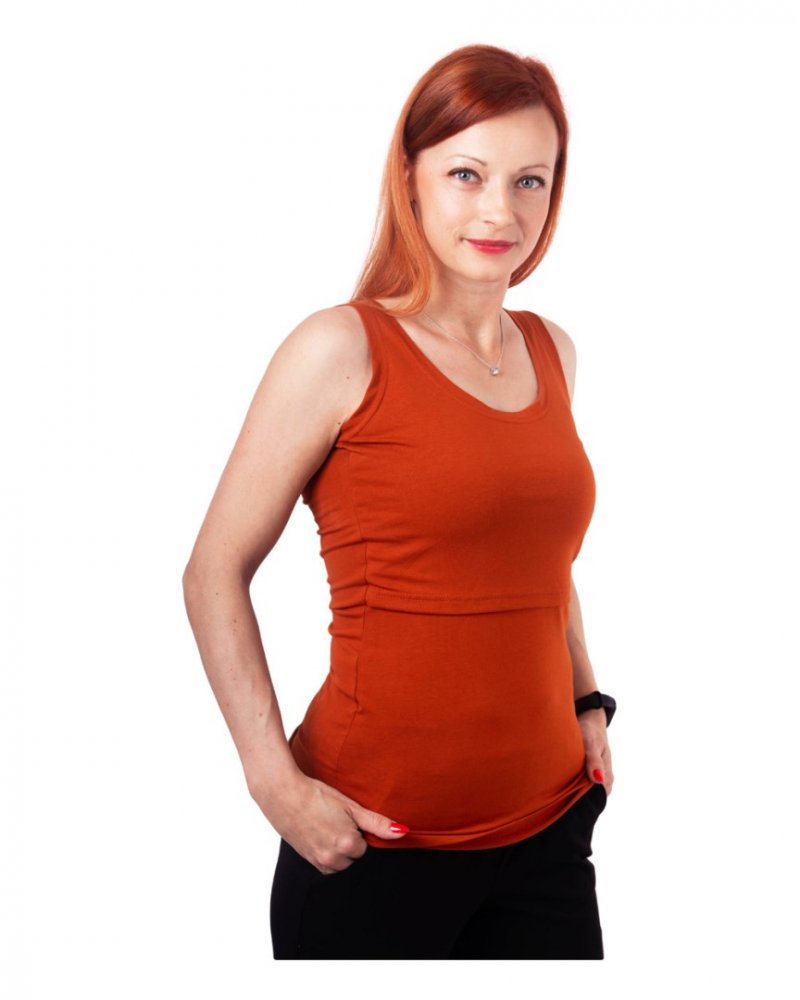 Débardeur d'allaitement Kateřina, cannelle L/XL
