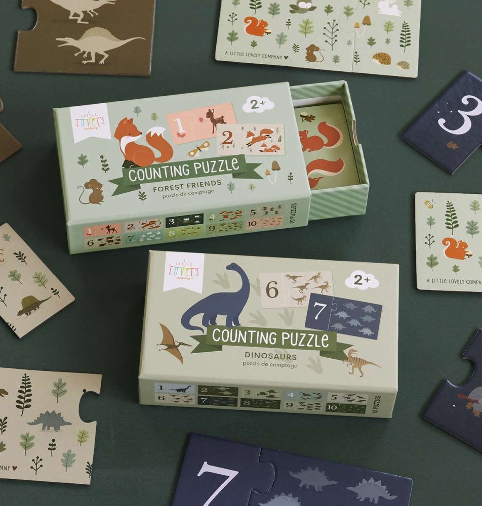 A Little Lovely Company - Puzzle di abbinamento - Contare con i dinosauri - immagine 6