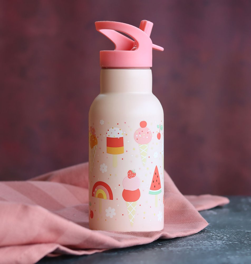 A Little Lovely Company - bidon ze stali nierdzewnej, 350 ml - lody - obrazek 5