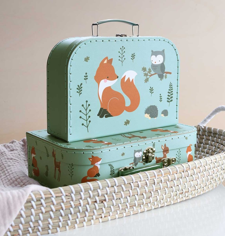 A Little Lovely Company - set di due valigie di cartone - amici della foresta - immagine 6