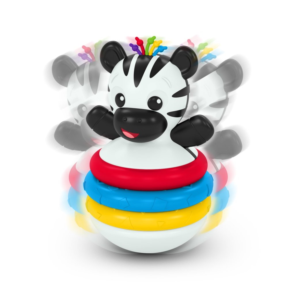 BABY EINSTEIN Gryzak do układania w stosy zebra Stack & Wobble Zen™ 3m+ - obrazek 3
