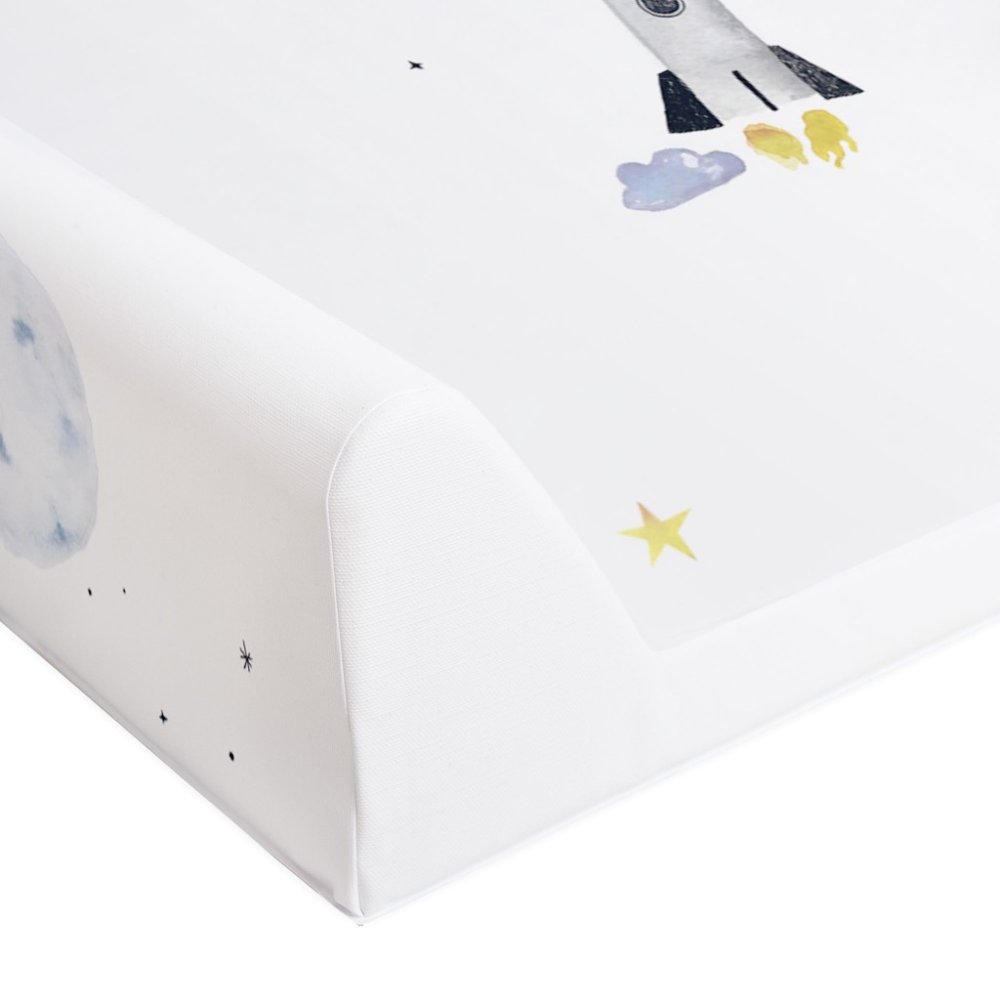 CEBA Matelas à langer 2 faces avec panneau rigide (50 x 80) Comfort Watercolor World Universe – Image 4