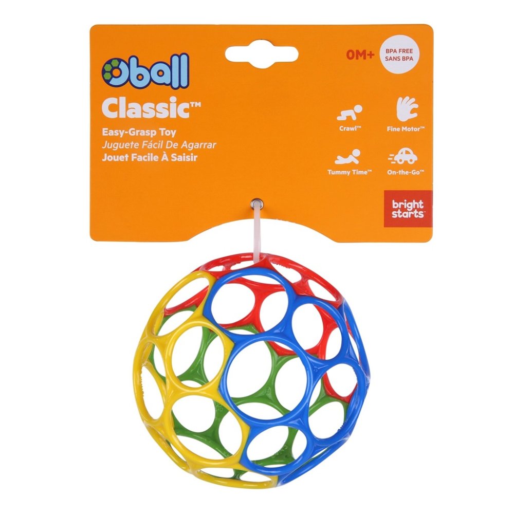 OBALL Giocattolo Oball RATTLE 10 cm blue 0m+AQUAINT Acqua detergente 100% ecologica 50 ml - immagine 3