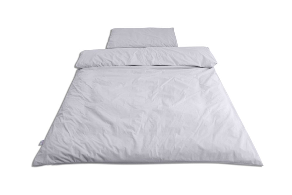 BABYMATEX Linge de lit 2 pièces imperméable gris 100 x 135 cm + 40 x 60 cm